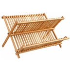 Suport vase pliabil 5Five Bambou, 42x35x25 cm, 2 niveluri, bambus natural, bej