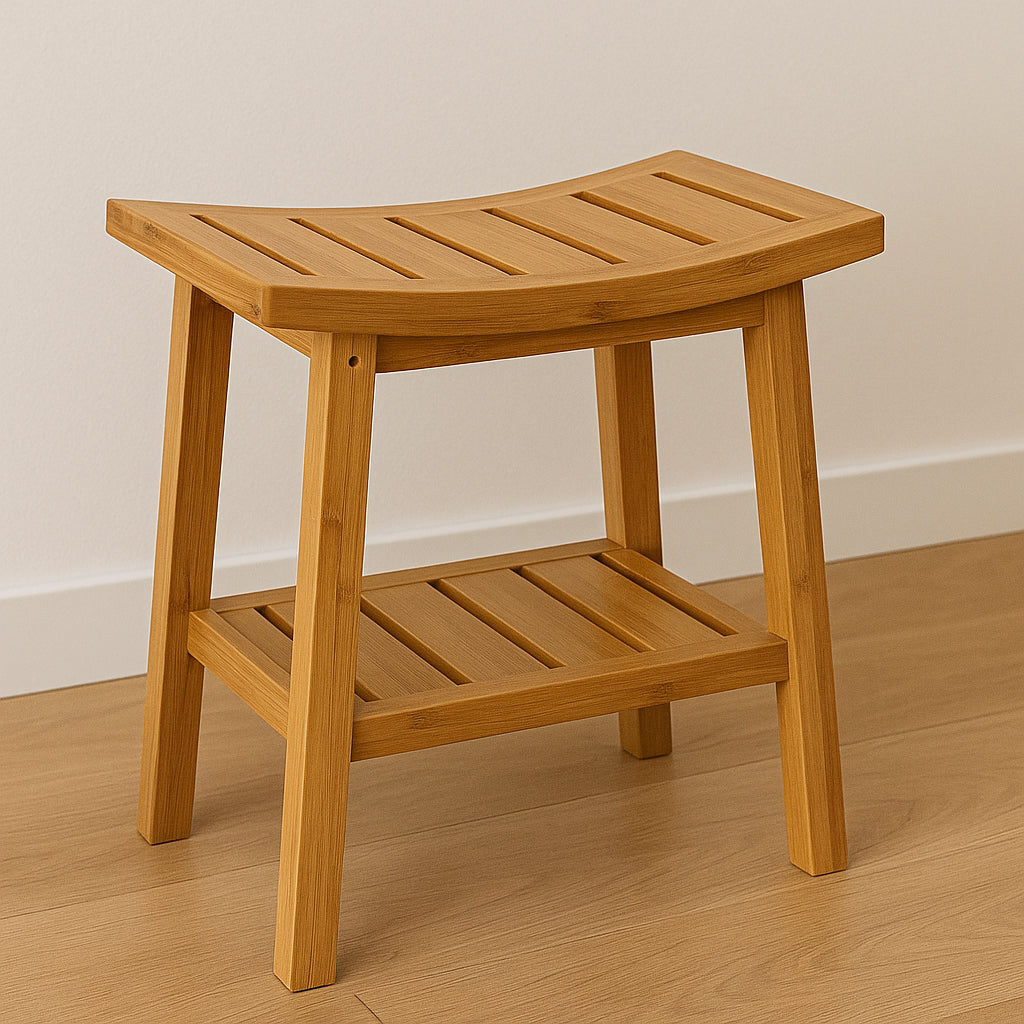 Taburet depozitare 5Five Bambou Natural, bambus, 40x25x46 cm, natur