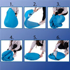 Cort plaja autoexpansibil POP-UP cu plasa ventilatie si protectie UV, 160x140x115 cm, albastru