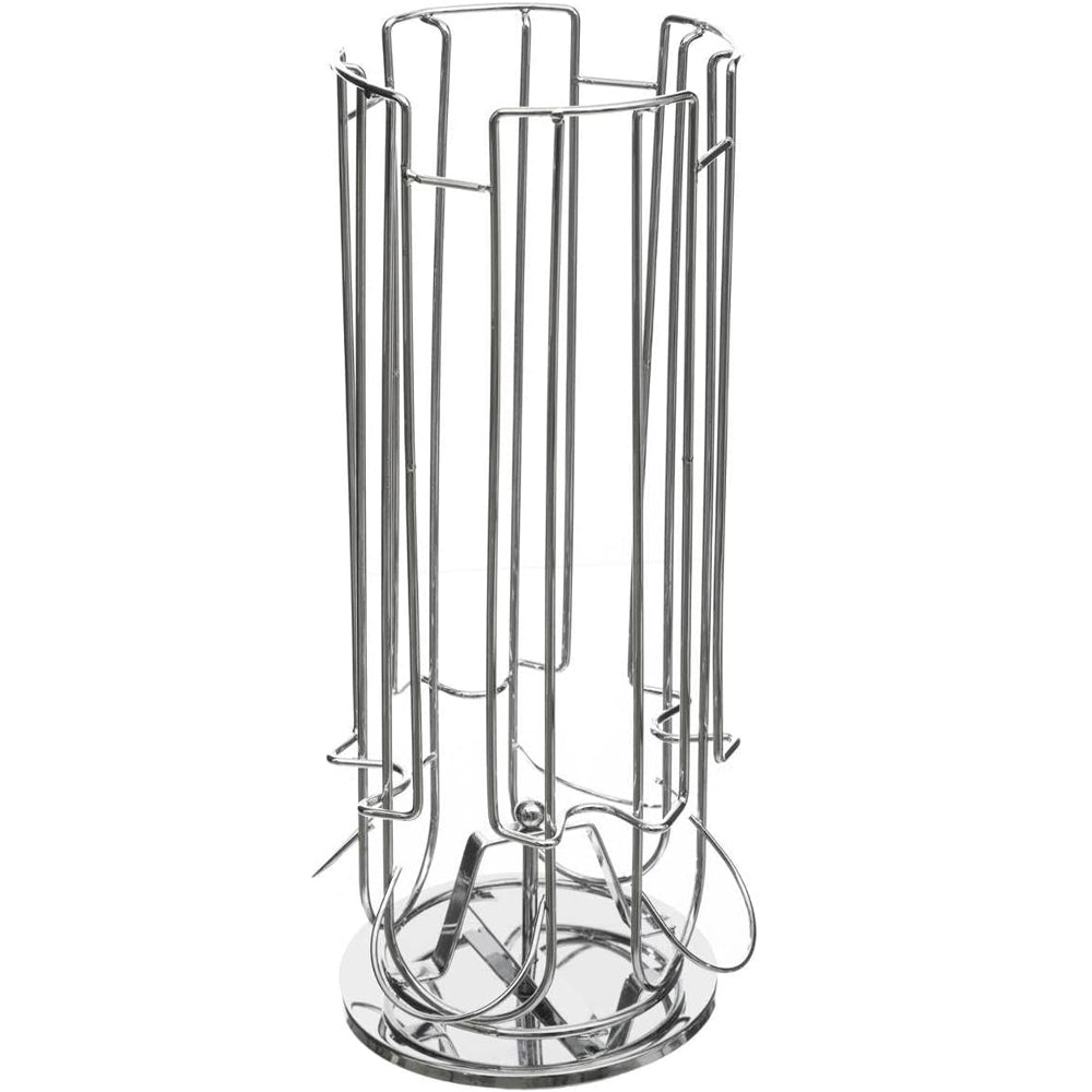 Suport rotativ capsule 5Five pentru Dolce Gusto, 24 spatii, otel cromat, 12x32 cm, argintiu