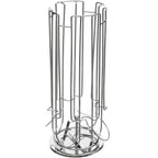 Suport rotativ capsule 5Five pentru Dolce Gusto, 24 spatii, otel cromat, 12x32 cm, argintiu