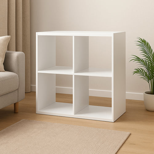 Biblioteca 5Five Mix n'Modul, 4 compartimente, PAL, 68x32x68 cm, alb