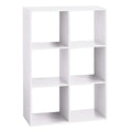 Biblioteca 5Five Mix n'Modul, 6 compartimente, PAL, 68x32x101 cm, alb