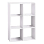 Biblioteca 5Five Mix n'Modul, 6 compartimente, PAL, 68x32x101 cm, alb