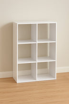 Biblioteca 5Five Mix n'Modul, 6 compartimente, PAL, 68x32x101 cm, alb