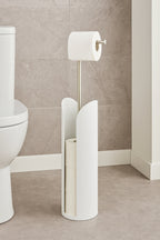 Suport hartie igienica 5Five Colors, otel, 15x60 cm, alb