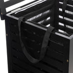 Cos rufe 5Five Sicela din lemn MDF, capacitate 65 litri, 40x40x58 cm, negru