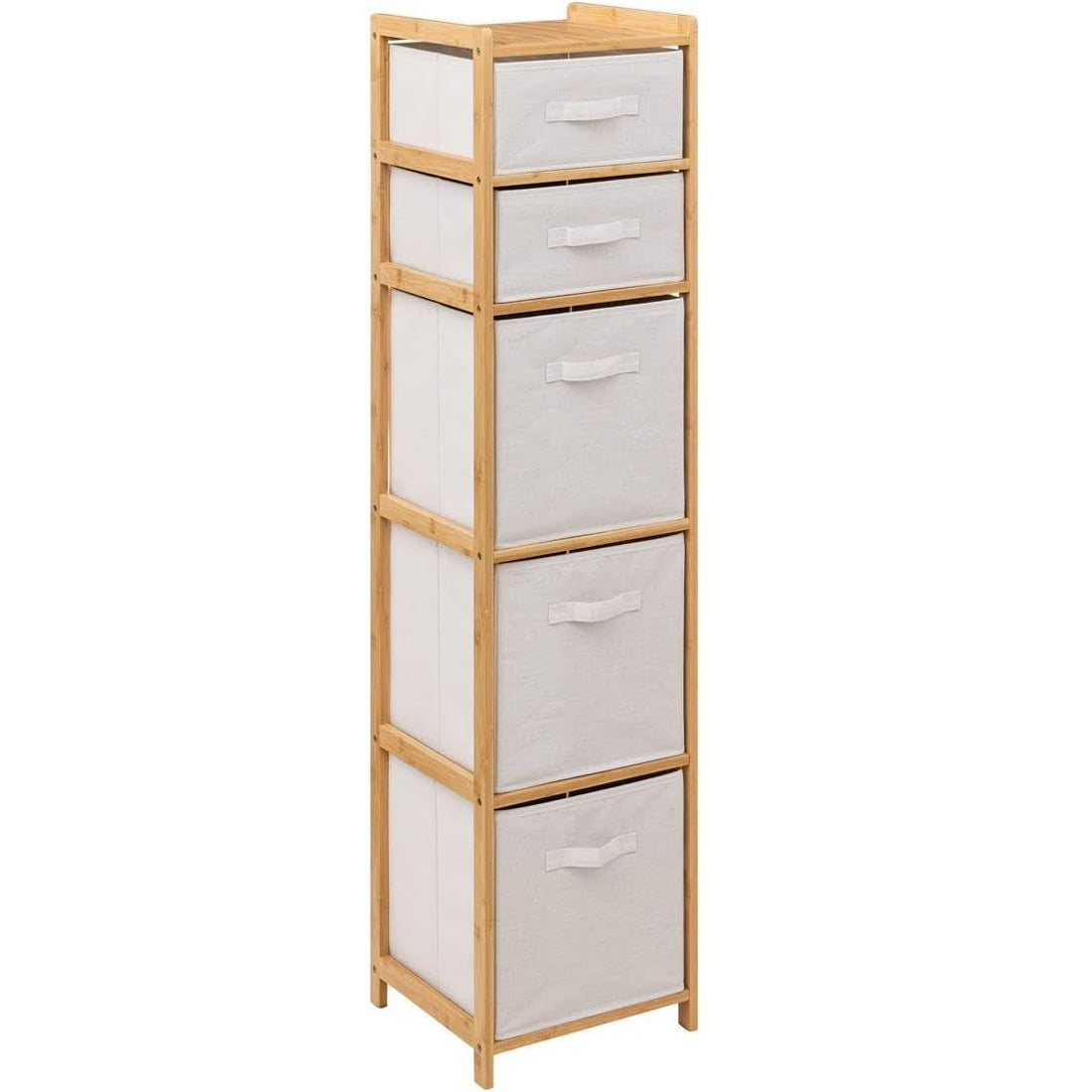 Dulap 5Five Tidy Box cu 5 rafturi, bambus, 35x33x144 cm, natur