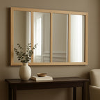 Oglinda Atmosphera Nae cu rama din lemn paulownia, 116x76 cm, montaj vertical/orizontal, natur