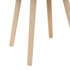 Noptiera rotunda Atmosphera Nysos cu 2 usi glisante si raft interior, 40x54 cm, crem natur