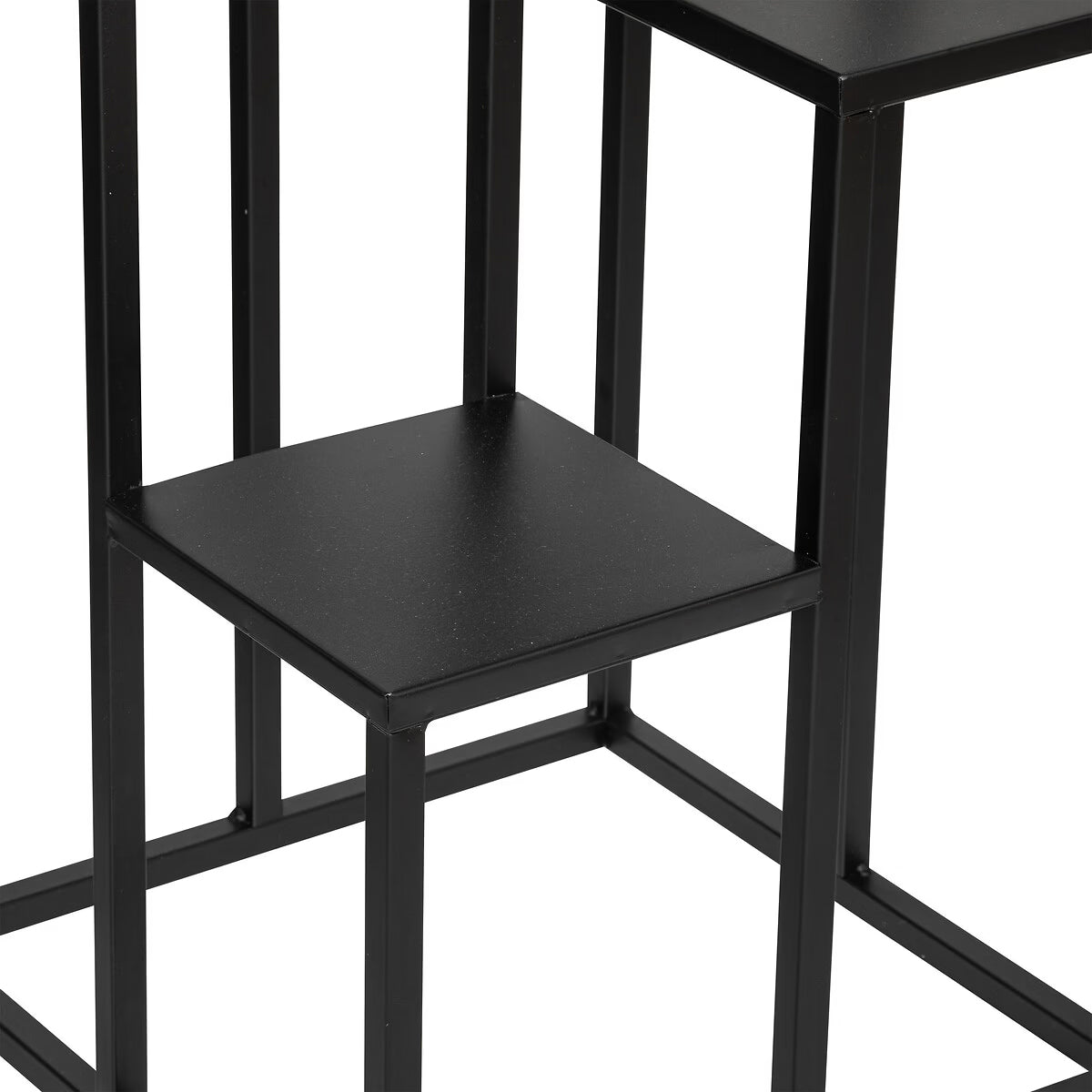 Suport plante Atmosphera cu 4 niveluri, structura metalica, 36x36x87 cm, negru