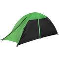 Cort camping 2 persoane, cu plasa anti-insecte, impermeabil 1000 mm, 260x120x100 cm, verde