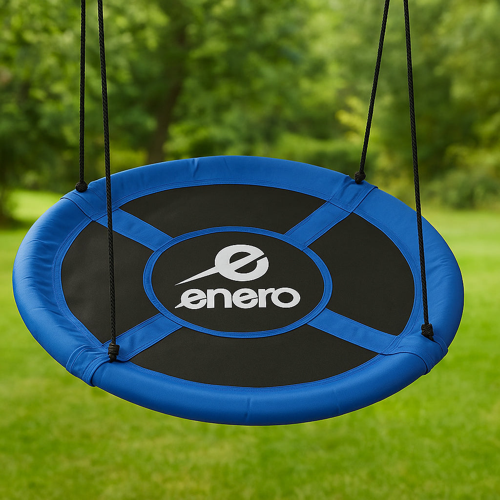 Leagan tip cuib, diametru XXL 110 cm, inaltime reglabila, maxim 150 kg, albastru