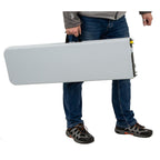 Banca pliabila pentru evenimente si catering, 183x28x43 cm, din HDPE si otel, alb