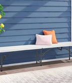 Banca pliabila pentru evenimente si catering, 183x28x43 cm, din HDPE si otel, alb