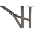 Banca pliabila pentru evenimente si catering, 183x28x43 cm, din HDPE si otel, alb