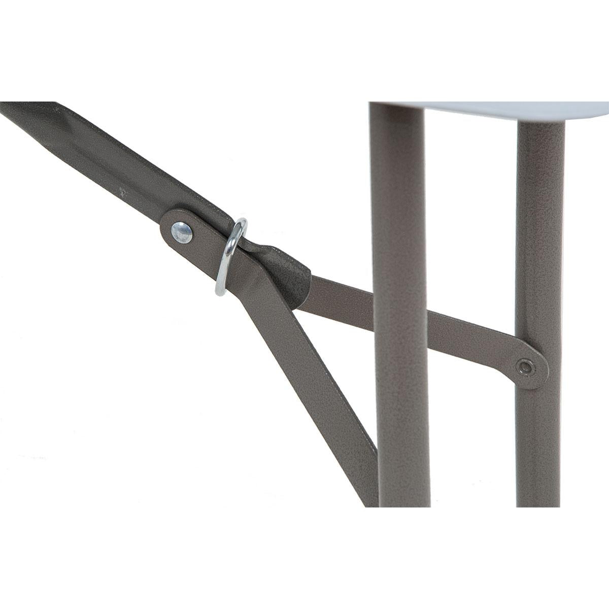 Banca pliabila pentru evenimente si catering, 183x28x43 cm, din HDPE si otel, alb