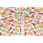 Umbrela plaja 180 cm cu imprimeu fructe, structura otel, reglabila pe inaltime si inclinare, multicolor