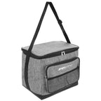 Geanta termica 25L cu buzunare frontale, strat interior PEVA si curea reglabila, 34x24x30 cm, gri