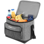 Geanta termica 25L cu buzunare frontale, strat interior PEVA si curea reglabila, 34x24x30 cm, gri