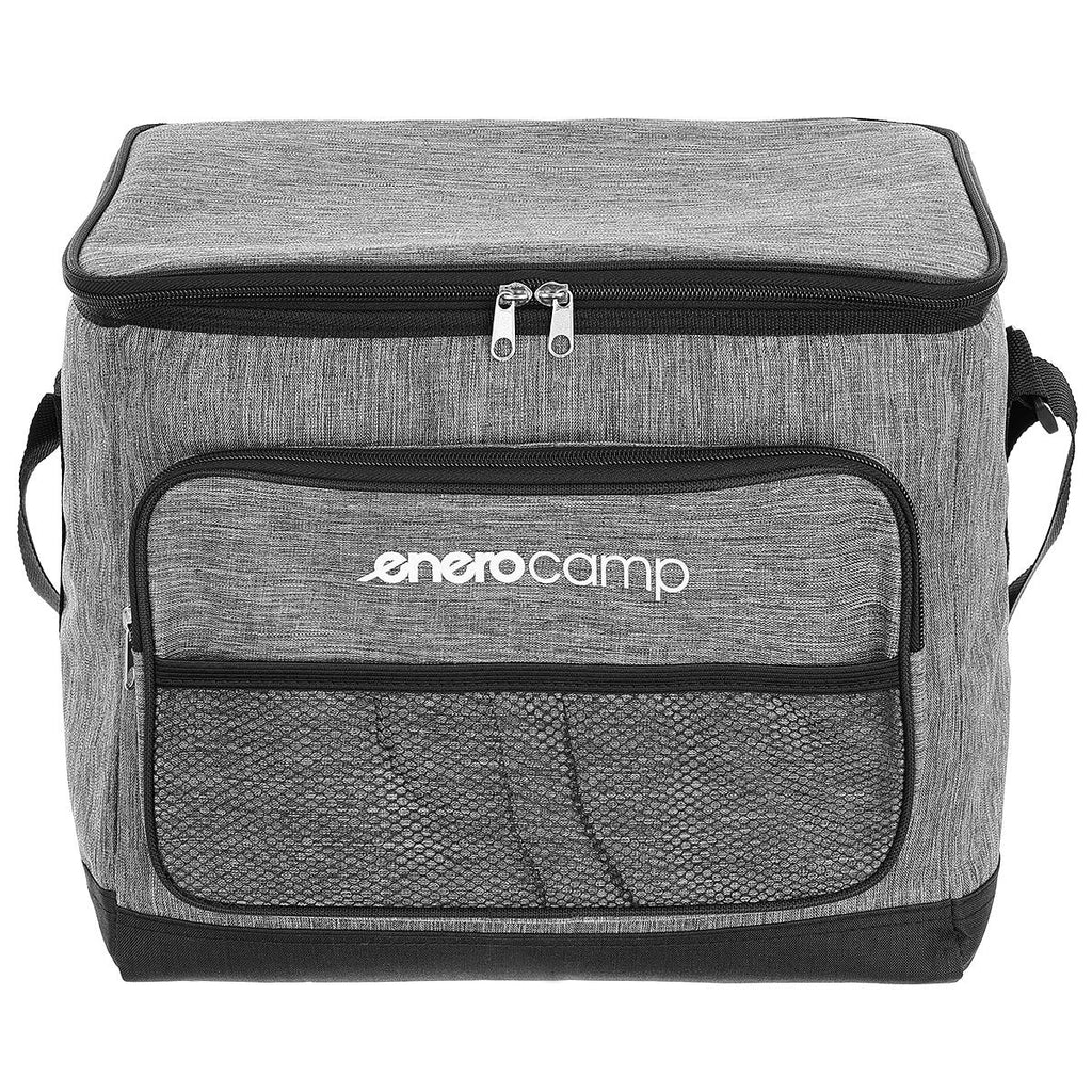 Geanta termica 25L cu buzunare frontale, strat interior PEVA si curea reglabila, 34x24x30 cm, gri