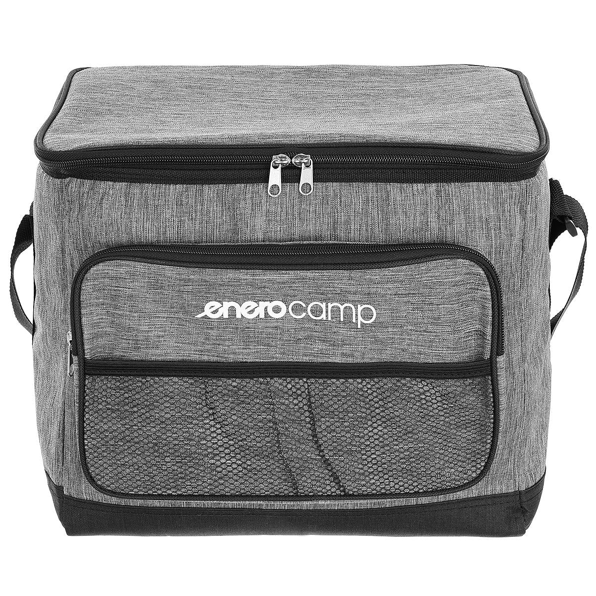 Geanta termica 25L cu buzunare frontale, strat interior PEVA si curea reglabila, 34x24x30 cm, gri