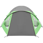 Cort camping 4 persoane cu antreu, protectie UV, impermeabil 3000 mm, 330x250x105 cm, gri