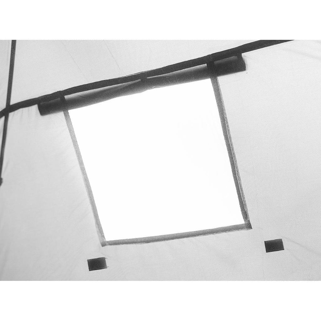 Cort camping 4 persoane cu antreu, protectie UV, impermeabil 3000 mm, 330x250x105 cm, gri