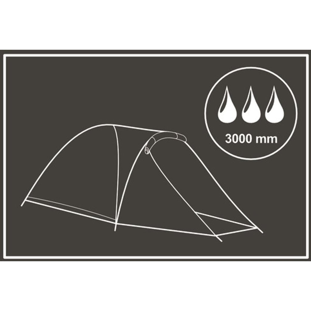 Cort camping 2 persoane cu veranda, impermeabil 3000 mm, 275x150x105 cm, verde