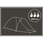 Cort camping 2 persoane cu veranda, impermeabil 3000 mm, 275x150x105 cm, verde