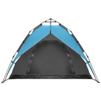 Cort camping 3 persoane, automat cu sistem pop-up, 2 intrari, 2000 mm, 210x180x140 cm, albastru