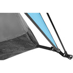 Cort camping 3 persoane, automat cu sistem pop-up, 2 intrari, 2000 mm, 210x180x140 cm, albastru