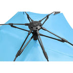 Cort camping 3 persoane, automat cu sistem pop-up, 2 intrari, 2000 mm, 210x180x140 cm, albastru