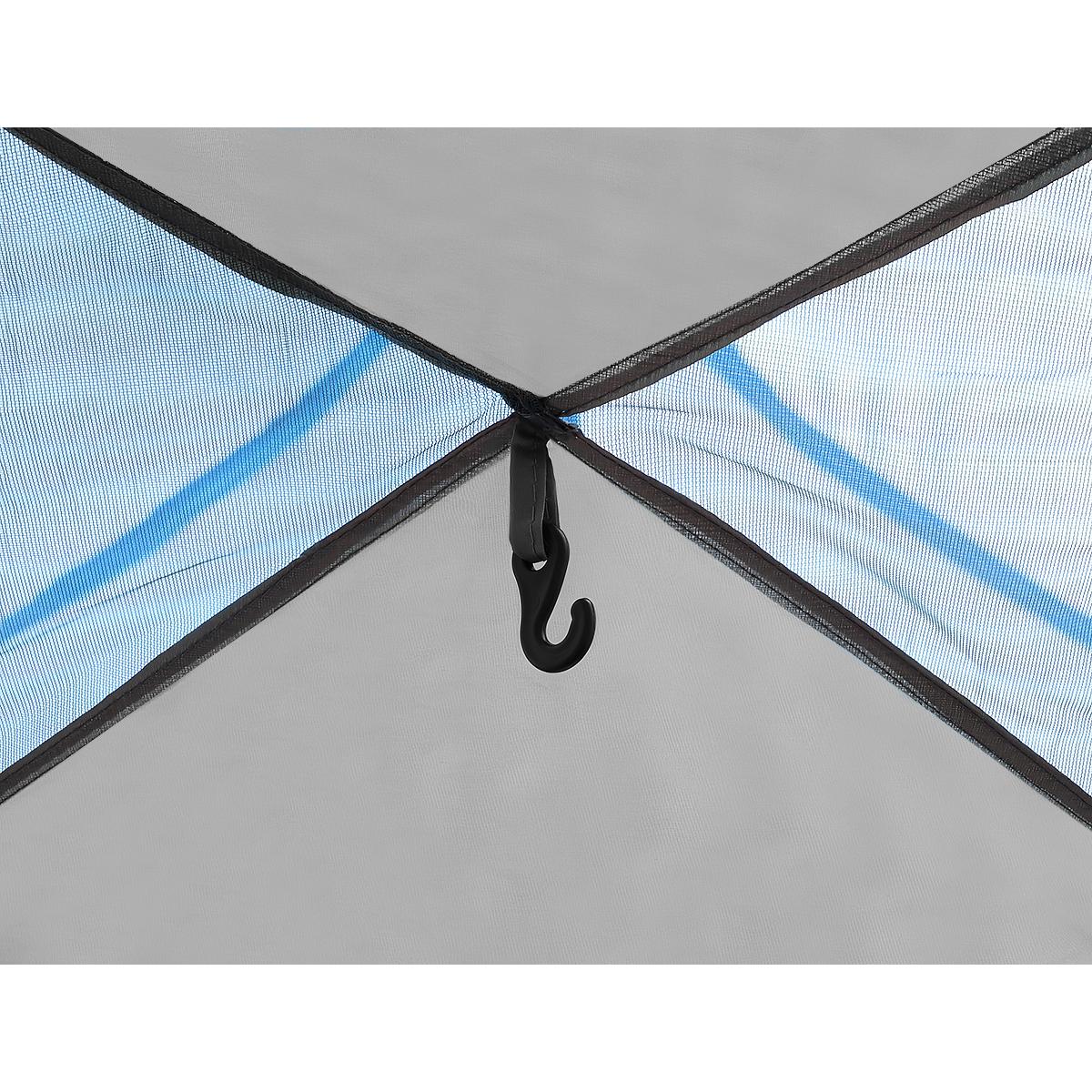 Cort camping 3 persoane, automat cu sistem pop-up, 2 intrari, 2000 mm, 210x180x140 cm, albastru