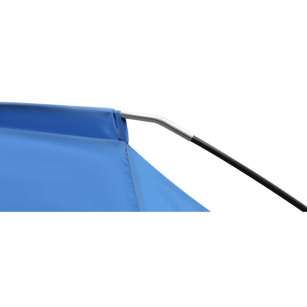 Cort plaja pentru 4 persoane, cu podea, protectie UV, 273x195x177 cm, albastru