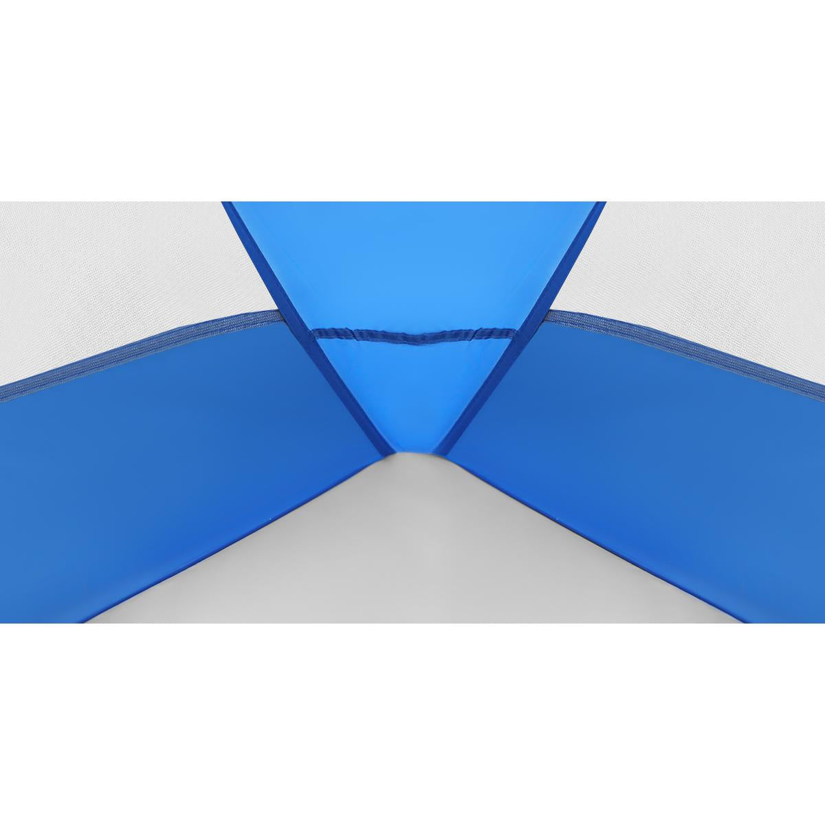 Cort plaja pentru 4 persoane, cu podea, protectie UV, 273x195x177 cm, albastru