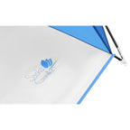 Cort plaja pentru 4 persoane, cu podea, protectie UV, 273x195x177 cm, albastru