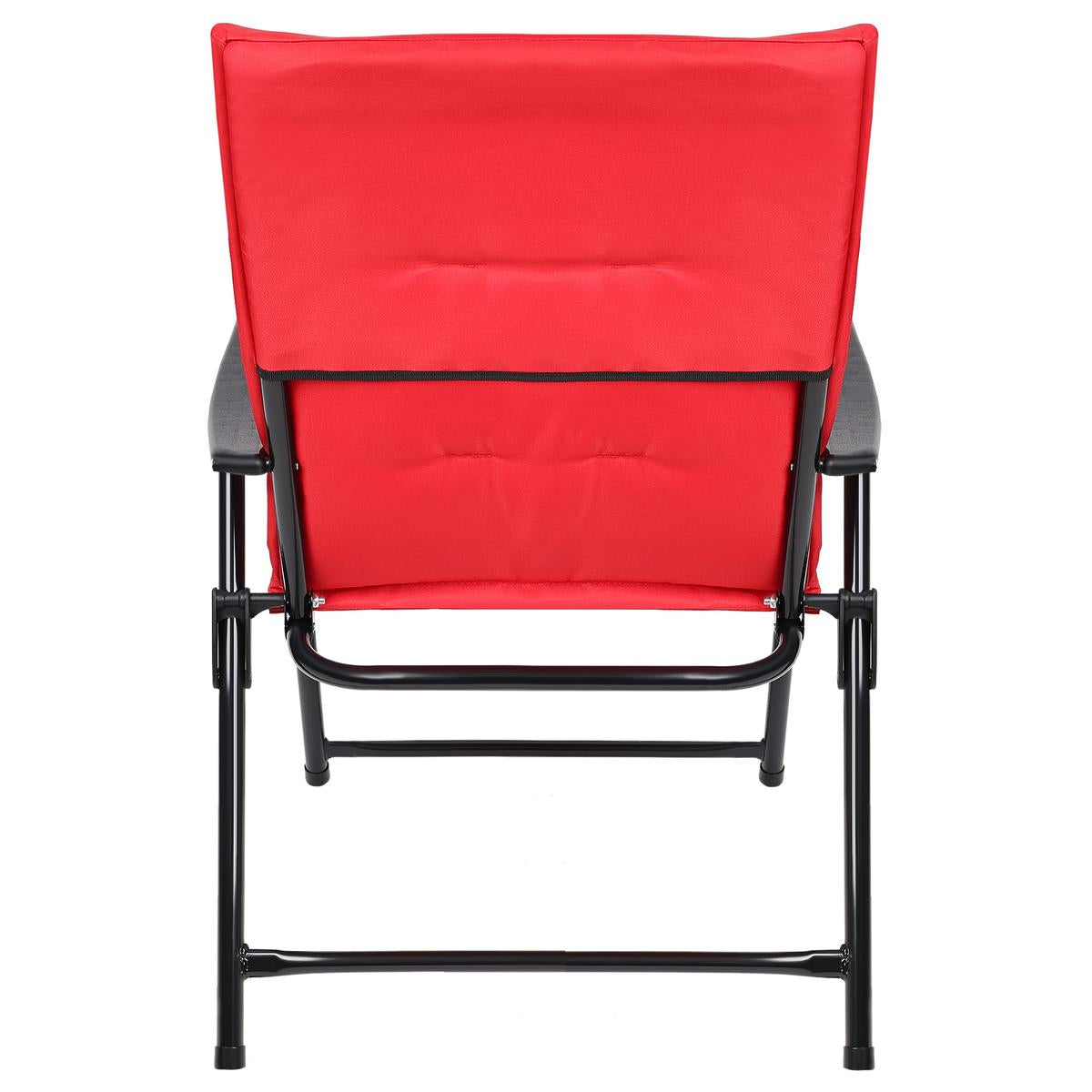 Scaun pliabil de gradina cu perna, structura metalica, 59x66x90 cm, rosu