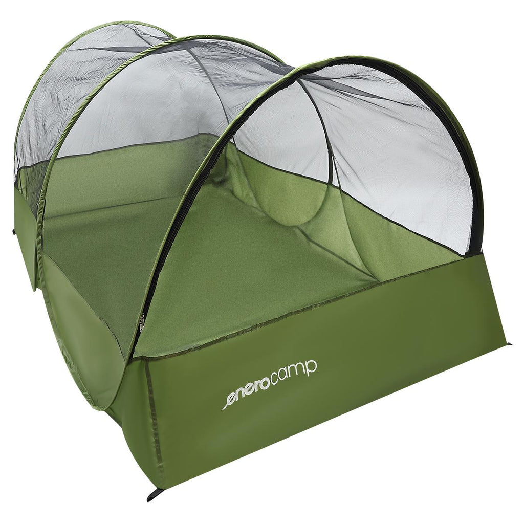 Cort cu plasa anti-insecte autoexpandabil, pentru plaja sau camping, 190x120x95 cm, verde