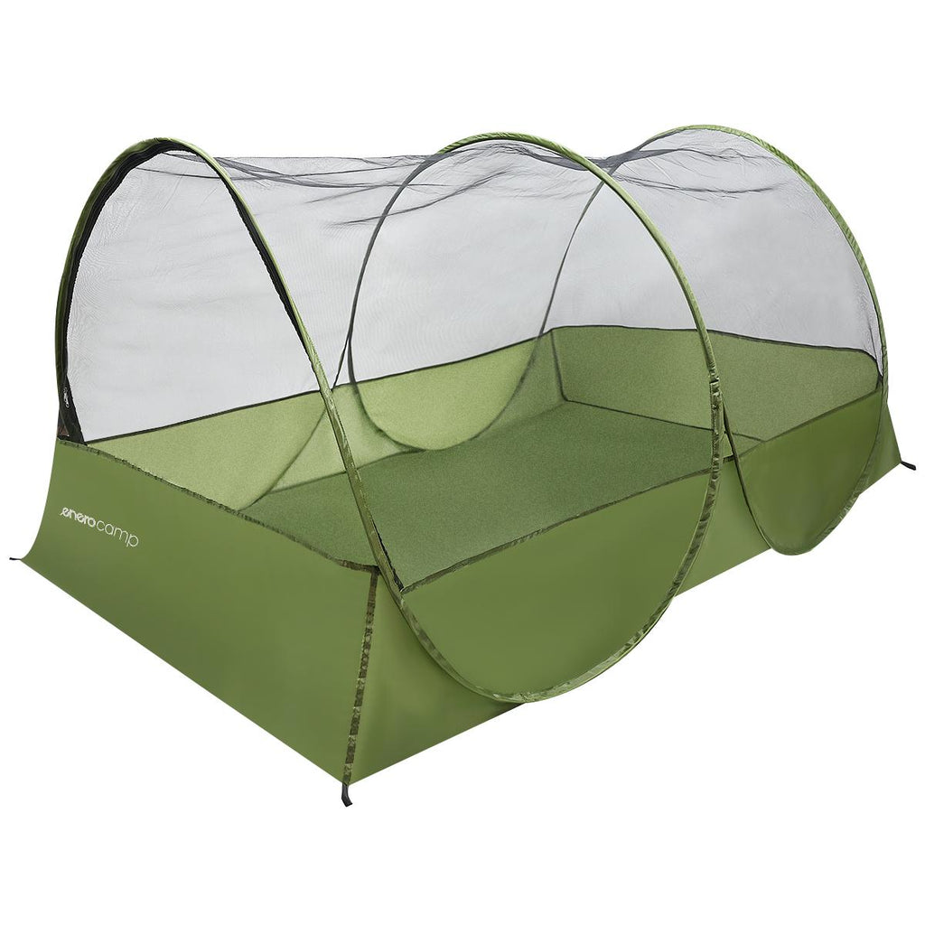 Cort cu plasa anti-insecte autoexpandabil, pentru plaja sau camping, 190x120x95 cm, verde