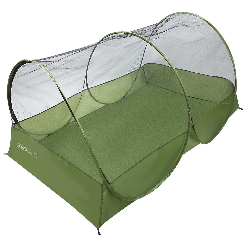 Cort cu plasa anti-insecte autoexpandabil, pentru plaja sau camping, 190x120x95 cm, verde