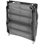 Pat pliabil camping Deluxe Trip cu spatar reglabil tip sezlong, 200x65x29 cm, gri