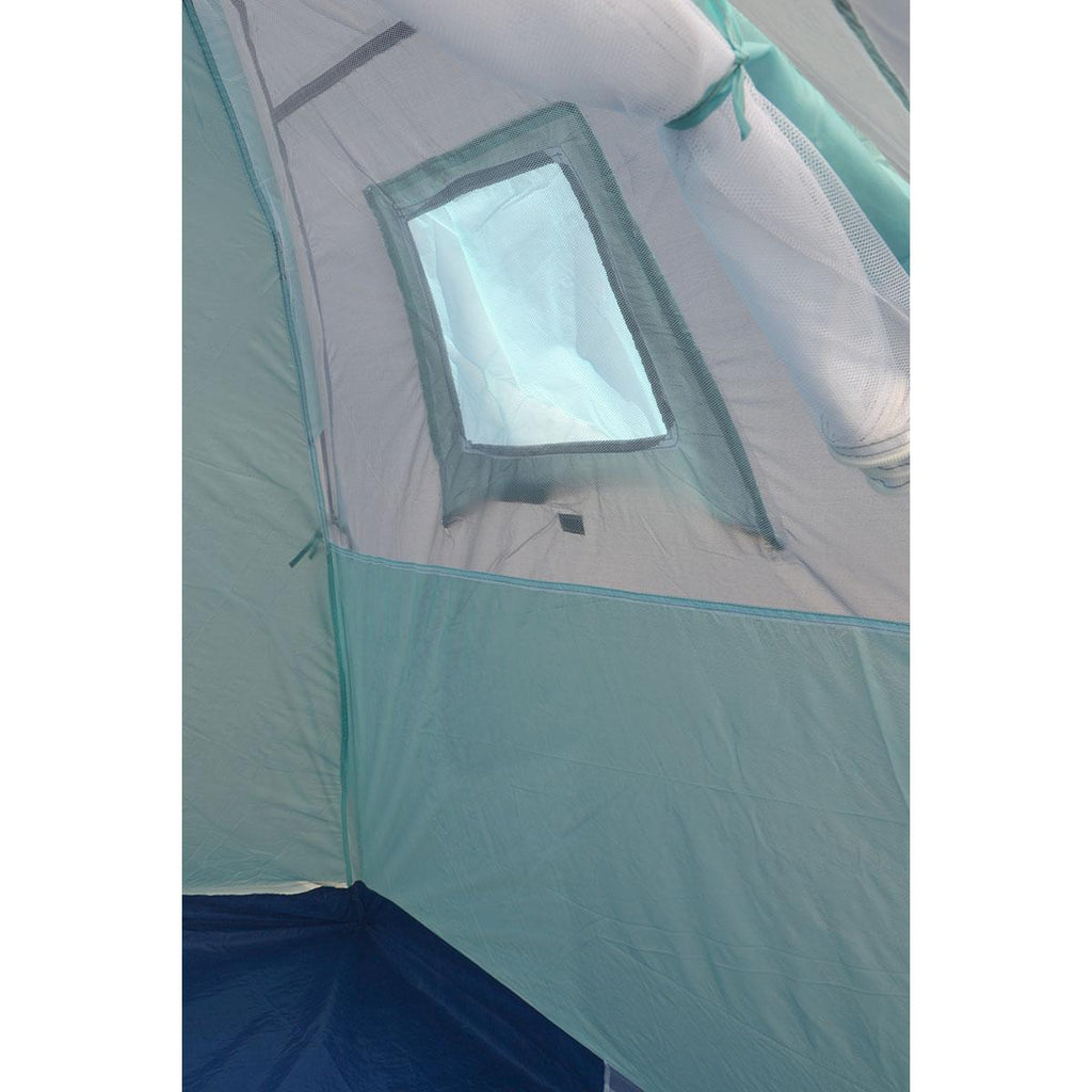 Cort camping iglu, 4 persoane, impermeabil, plasa anti-insecte, 240x210x130 cm, gri