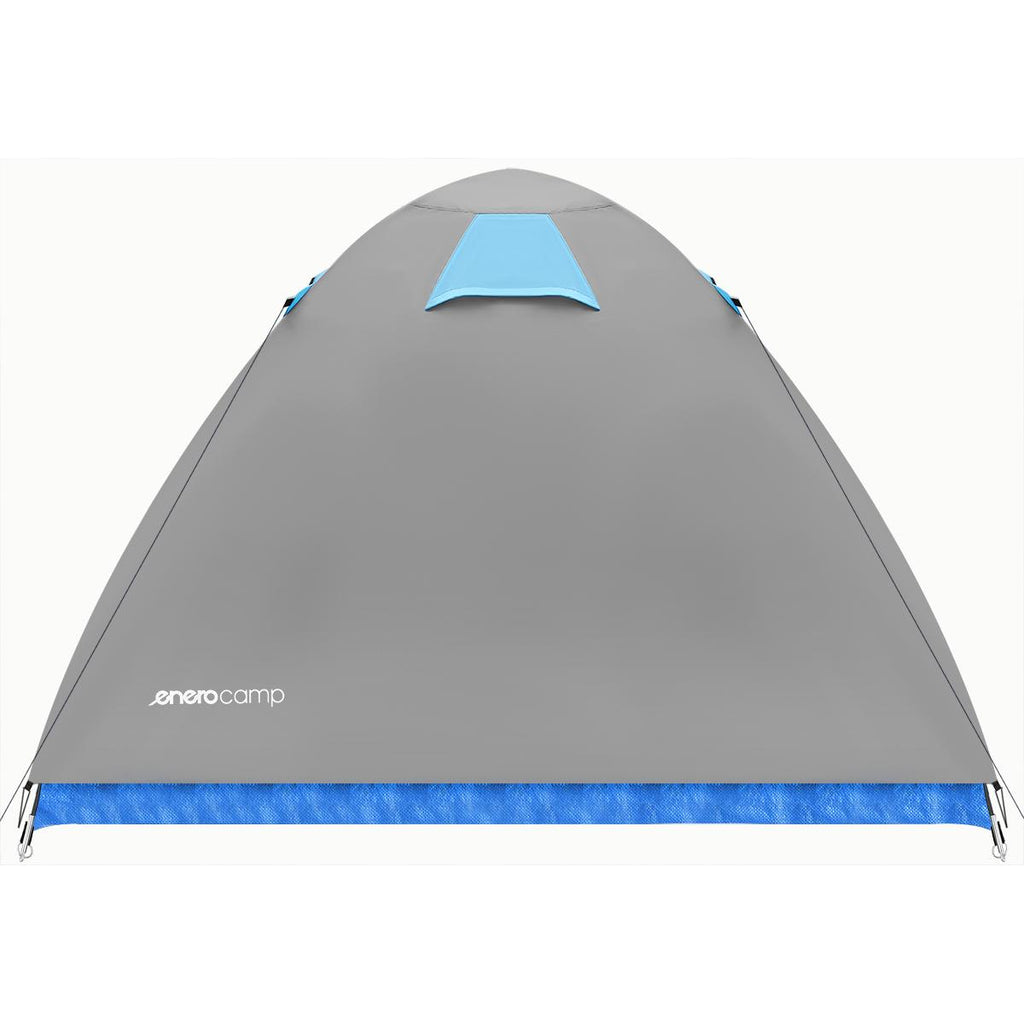 Cort camping iglu, 4 persoane, impermeabil, plasa anti-insecte, 240x210x130 cm, gri