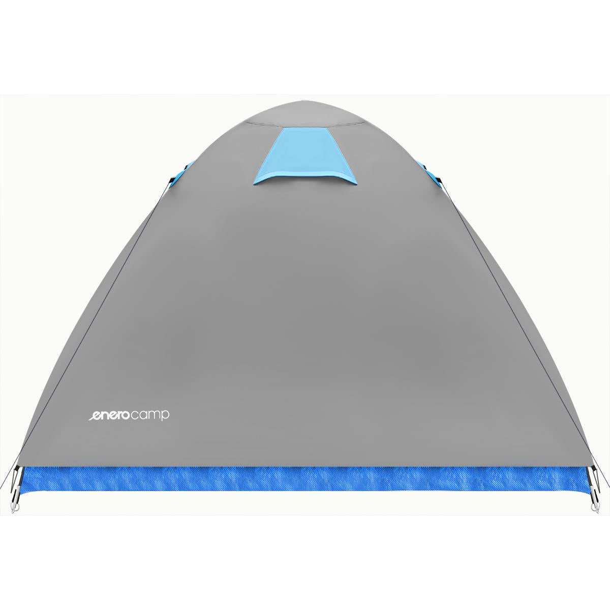 Cort camping iglu, 4 persoane, impermeabil, plasa anti-insecte, 240x210x130 cm, gri