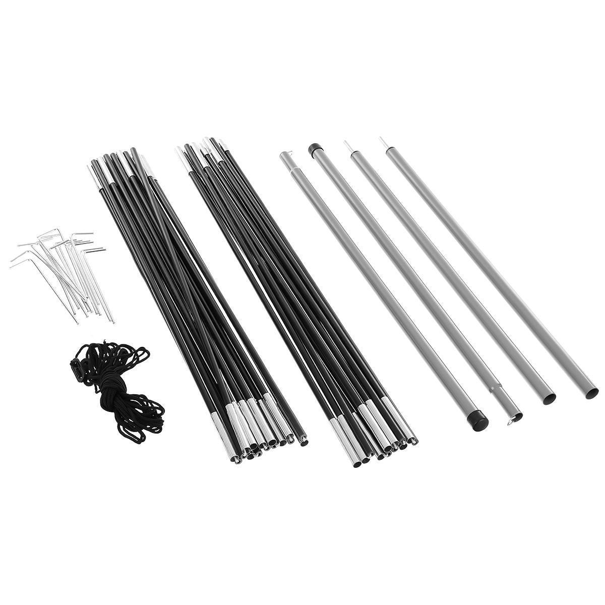 Cort camping iglu, 4 persoane, impermeabil, plasa anti-insecte, 240x210x130 cm, gri