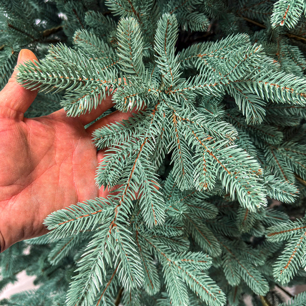 Brad artificial Christmas Deluxe by , Viena Select argintiu, integral 3D, 250 cm