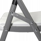 Scaun pliabil 54x46x86 cm, otel si HDPE, antiderapant, alb