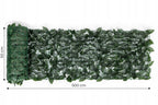 Gard artificial decorativ 50x500 cm, frunze ornamentale, protectie UV si intemperii, plastic PVC, verde inchis