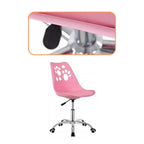 Scaun birou ergonomic, cu sezut din spuma, reglabil pe inaltime, maxim 120 kg, 90x49x48 cm, roz